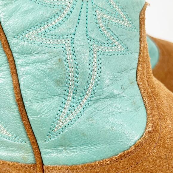 Old Gringo Vintage Y2K Turquoise Camel Snip Toe Western Cowgirl Boot size 8 - Picture 10 of 11